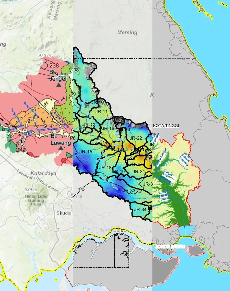 National Water Balance Management System (NAWABS) for Lembangan Sungai Muar, Sungai Kesang, Sungai Johor and Sungai Sedili Besar