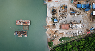 Fabrication work area for TH Heavy Engineering (THHE) for the Malaysian Maritime Enforcement Agency’s Offshore Patrol Vessel project